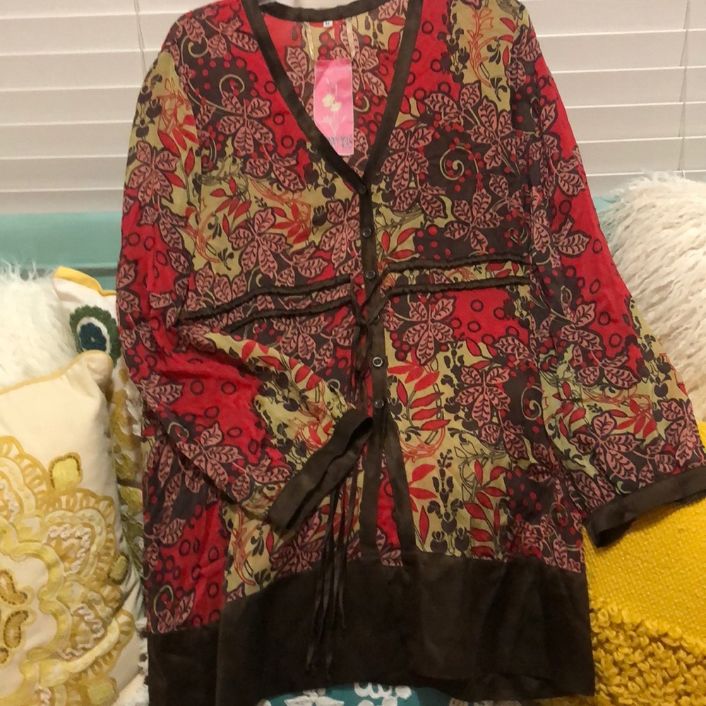 Johnny Was tunic button down